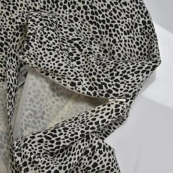 American Eagle Leopard Animal  Print Dress Jumper Brown Cream Size Large - Picture 8 of 12